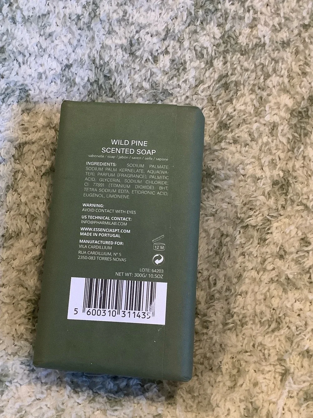 Vila Cardillium Bigfoot Forest themed Wild Pine Scented Soap NWT large 10.50 oz